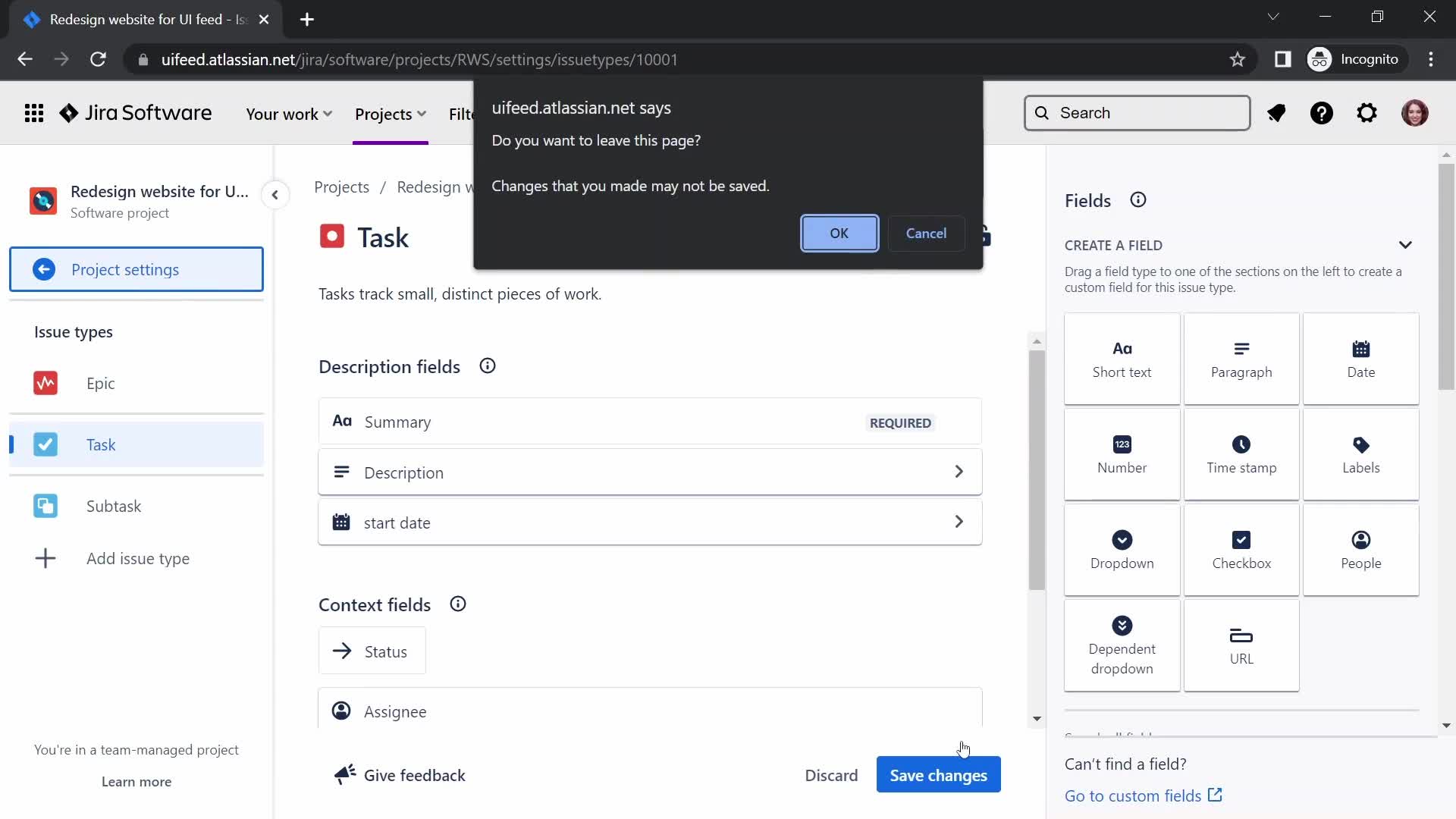 Customization settings on Jira video thumbnail