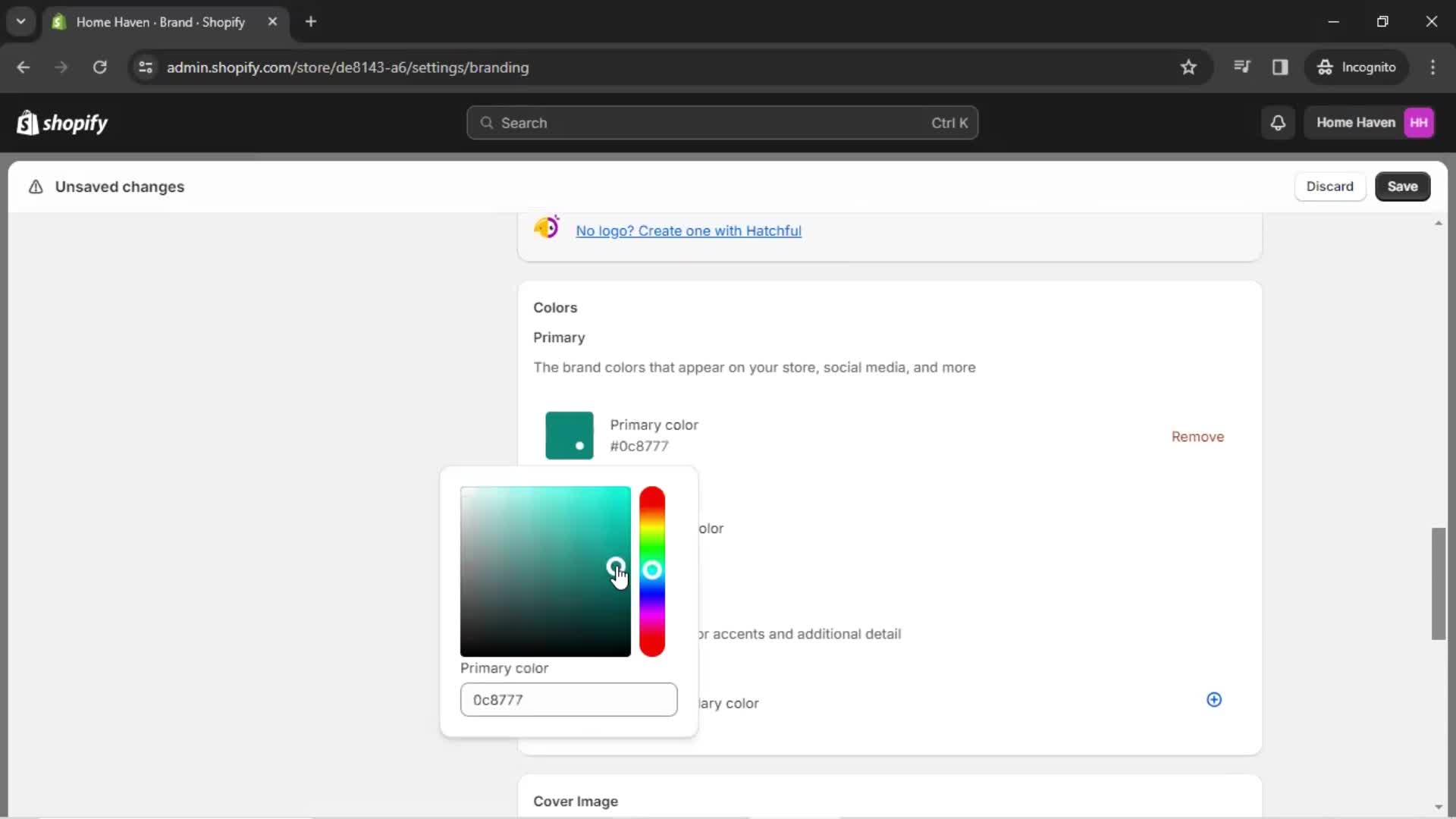 Customization settings on Shopify video thumbnail