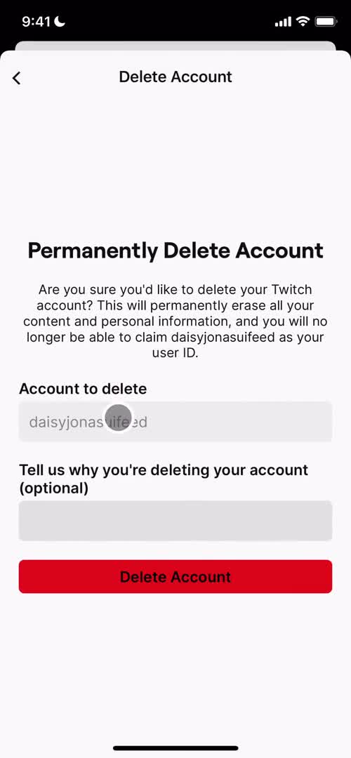 Deleting your account on Twitch video thumbnail