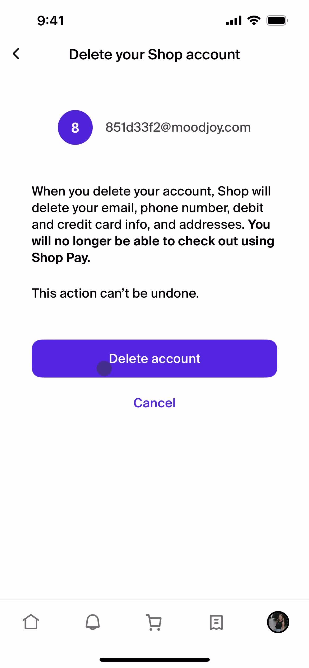 Deleting your account on Shop video thumbnail