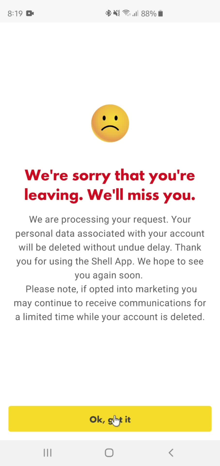 Deleting your account on Shell video thumbnail