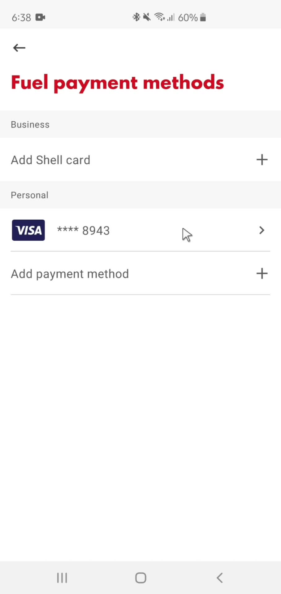 Removing card details on Shell video thumbnail