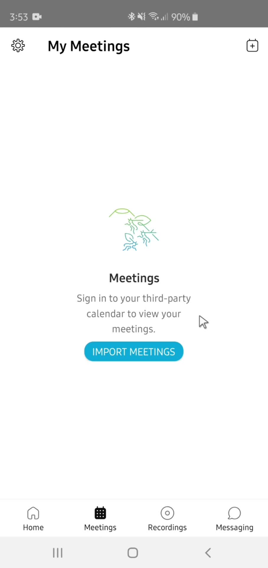 Deleting scheduled meeting screenshot