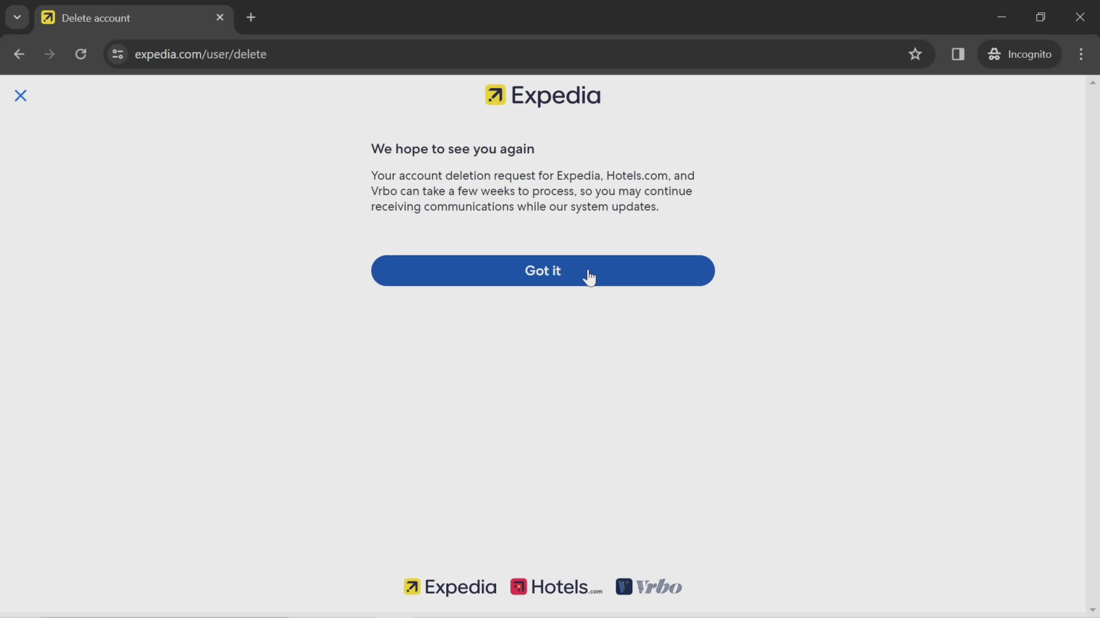 Deleting your account on Expedia video thumbnail