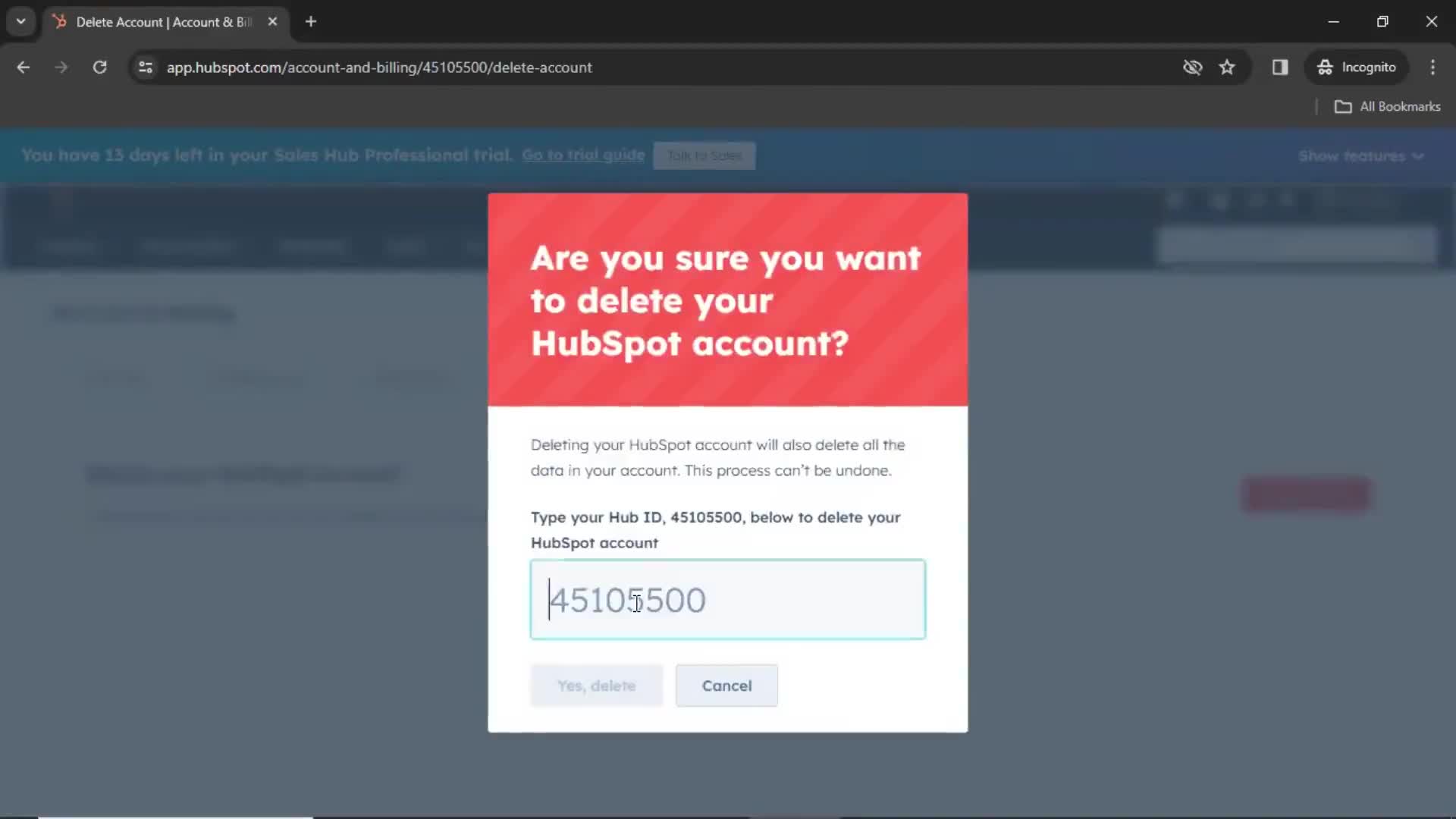 Deleting your account on HubSpot CRM video thumbnail