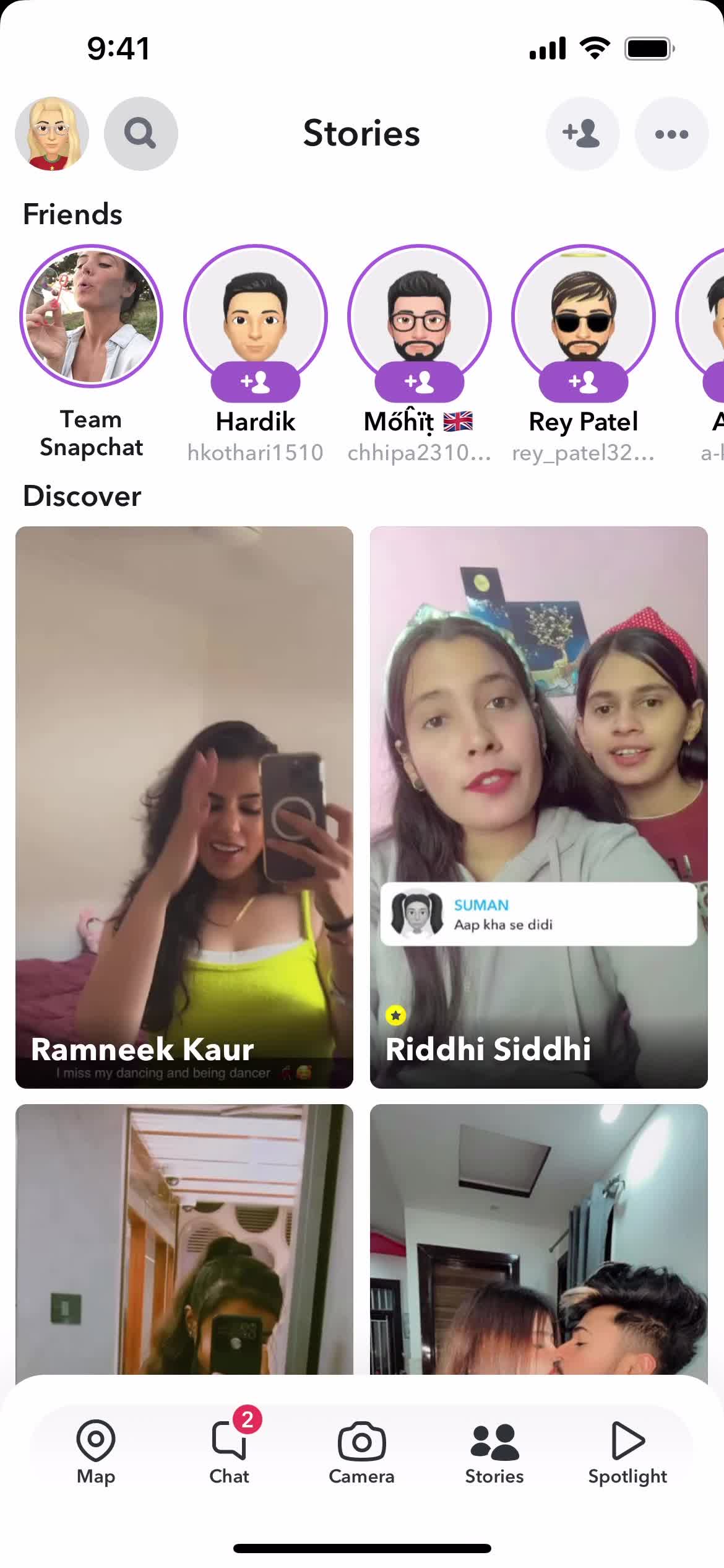 Discovering content on Snapchat video thumbnail