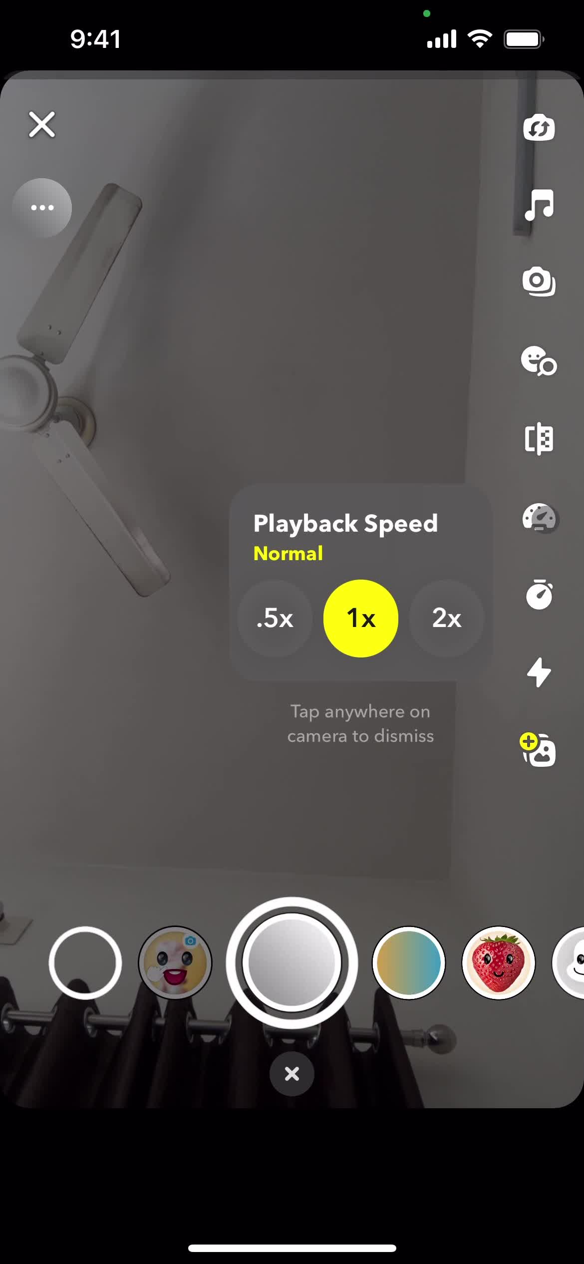 Snapchat playback settings screenshot