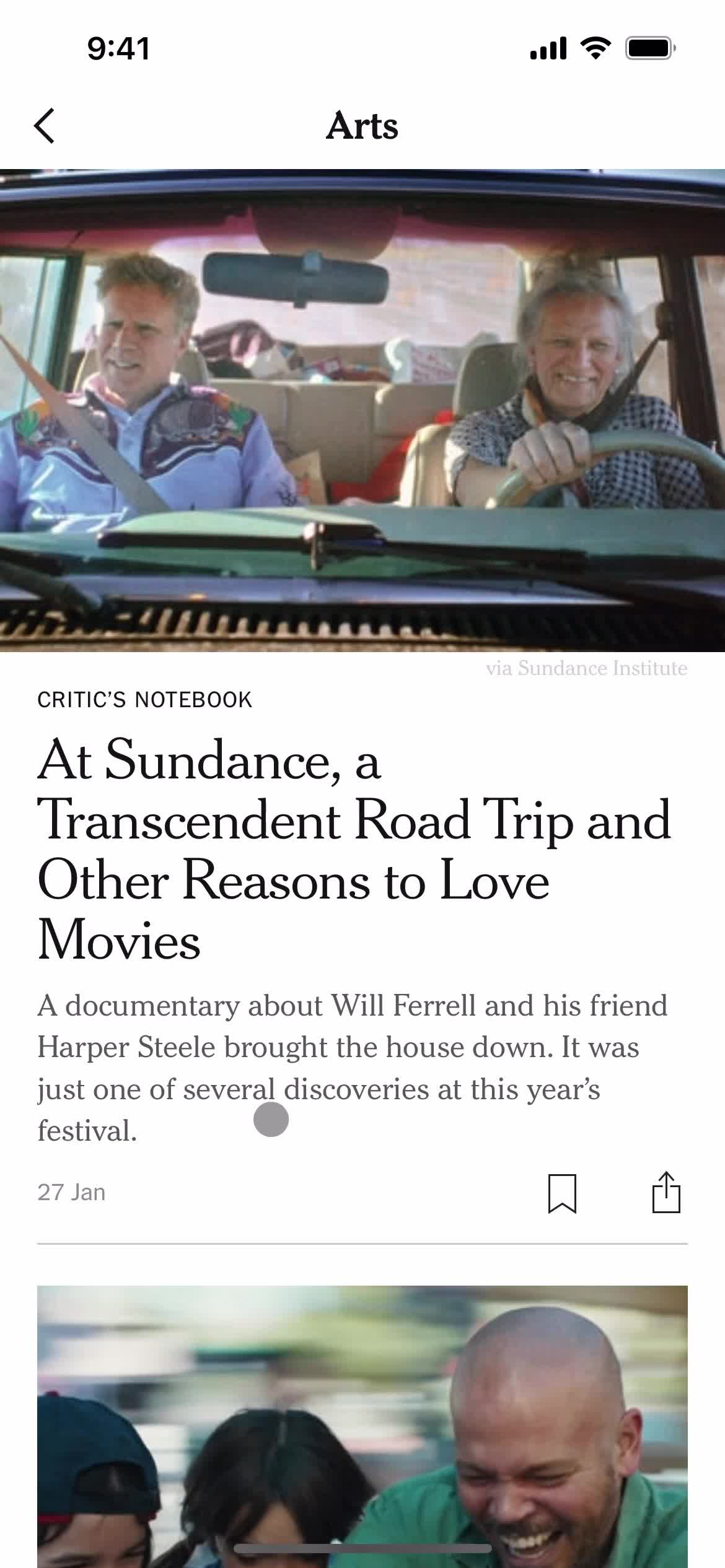 Discovering content on The New York Times video thumbnail