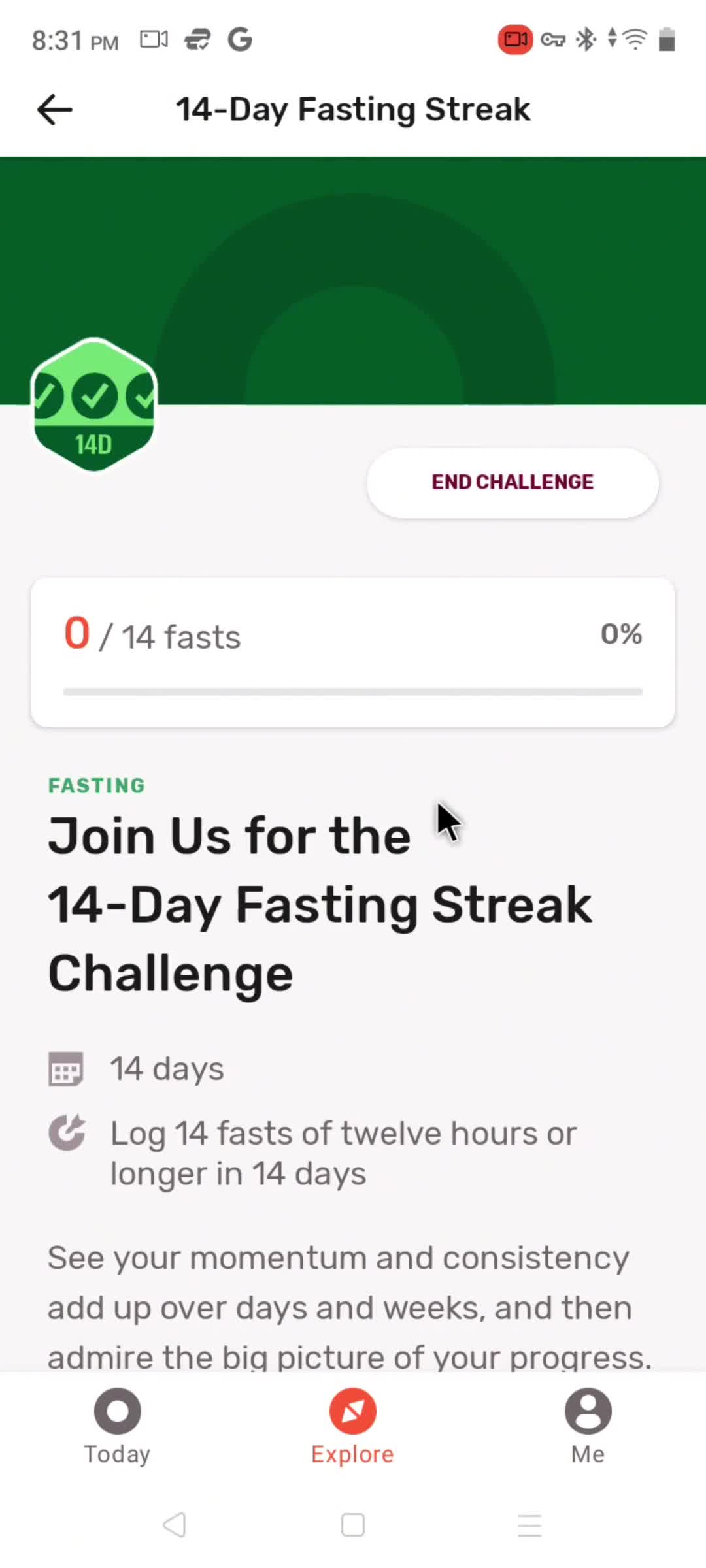 Zero challenge screenshot