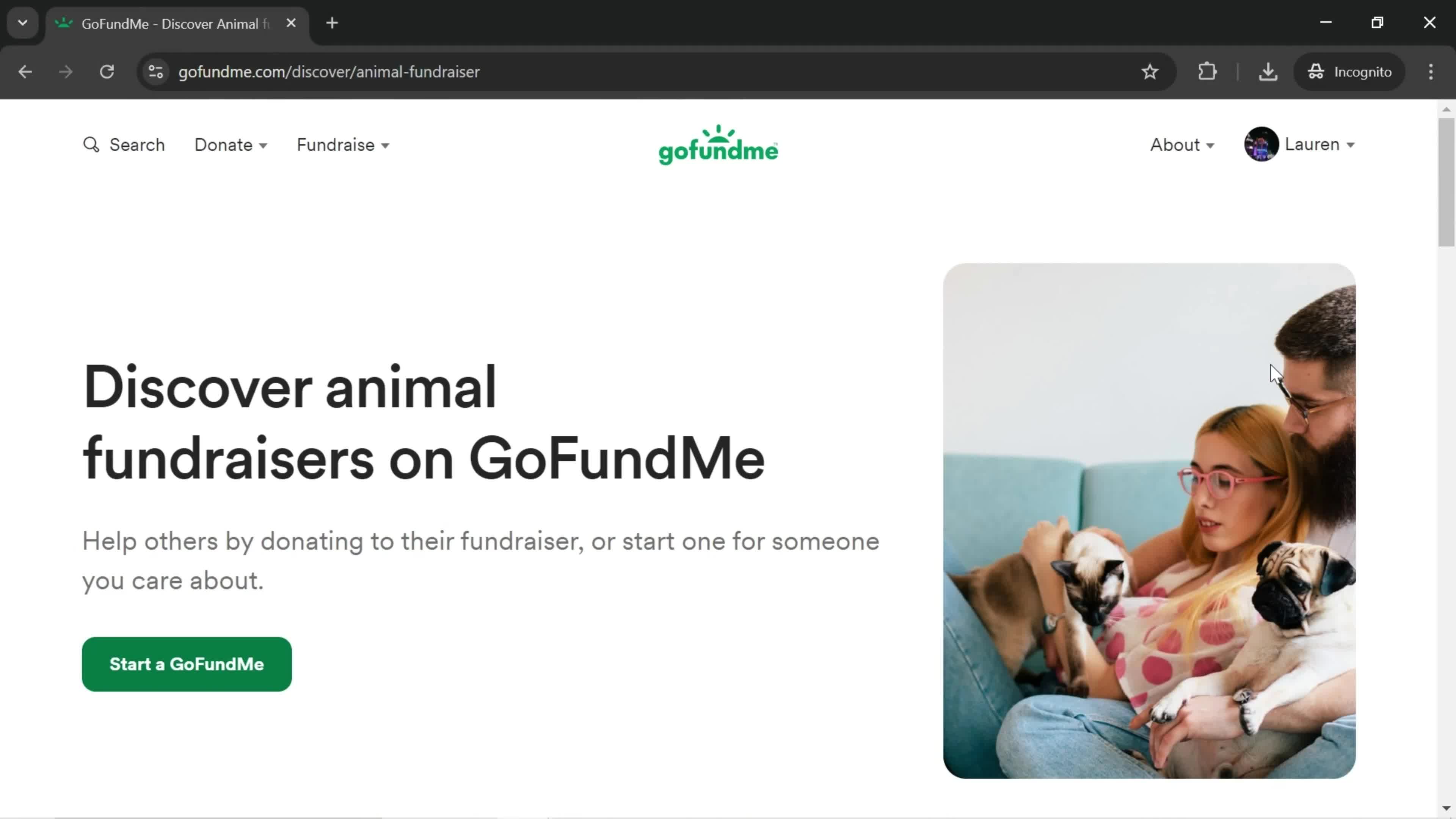 Discovering content on GoFundMe video thumbnail