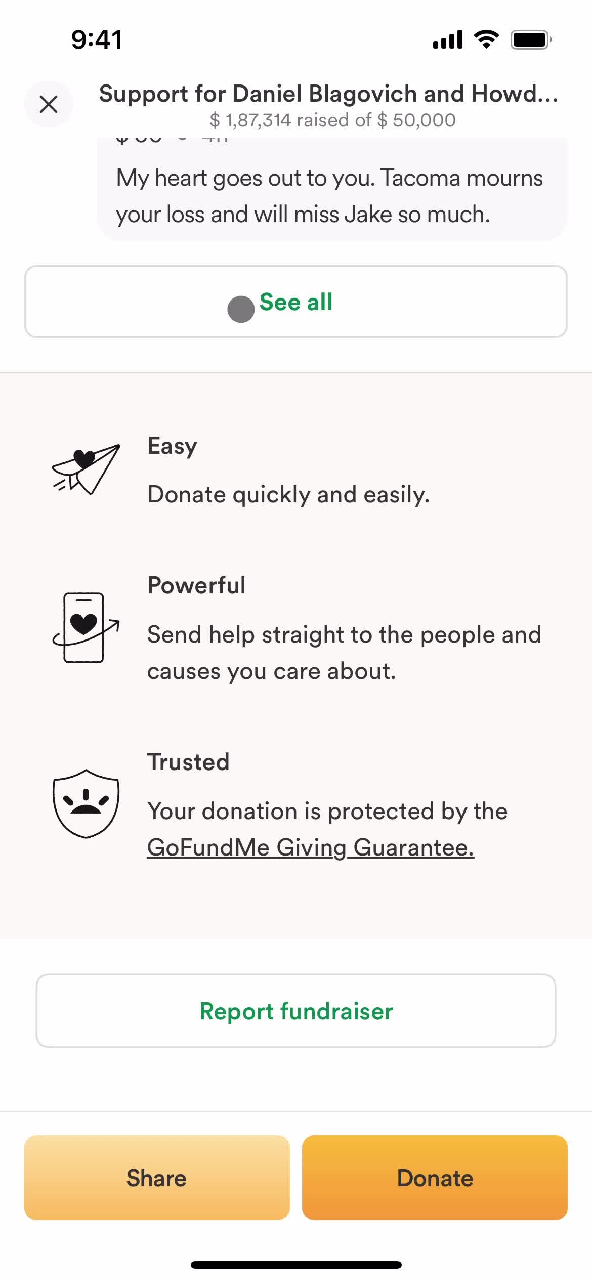 Donating screenshot