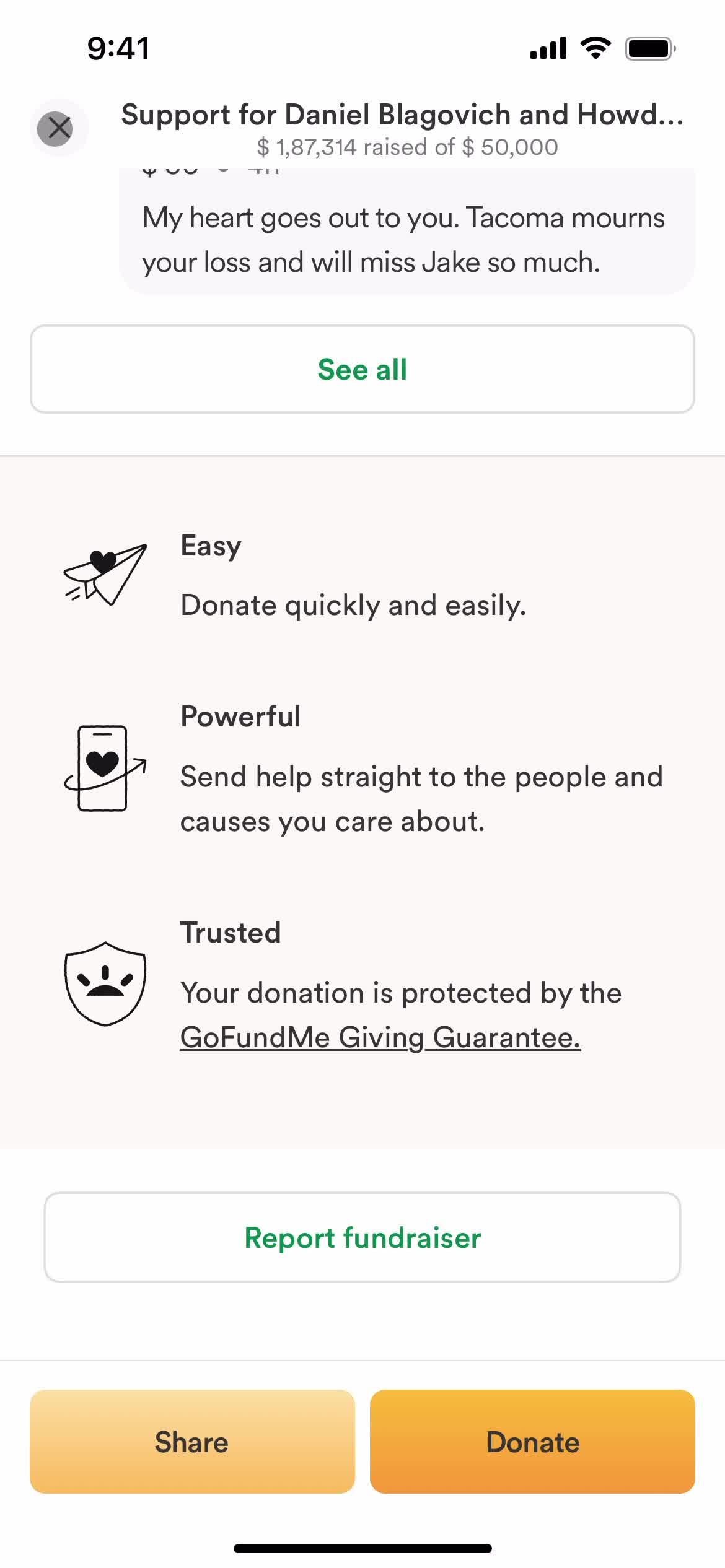 Donating screenshot