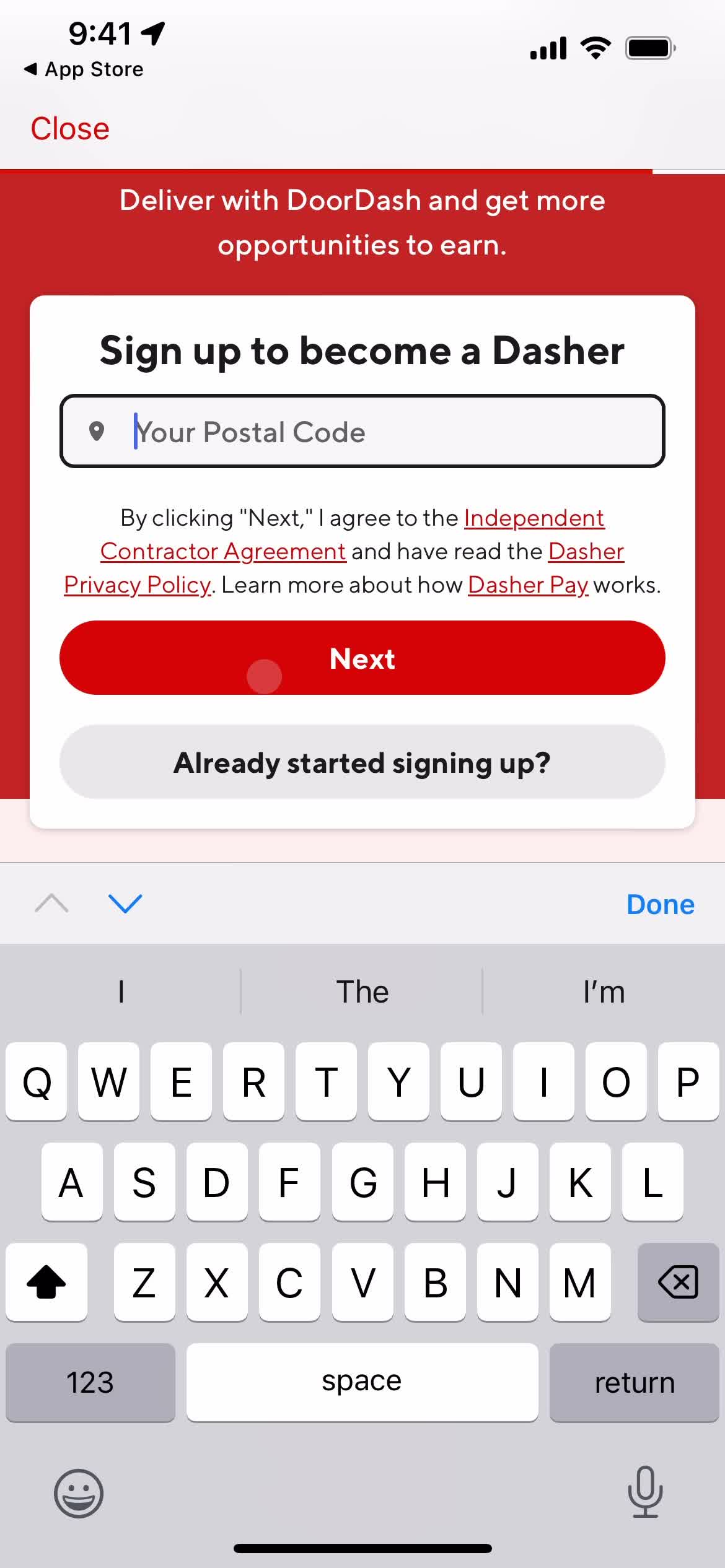 Driver signup on DoorDash video thumbnail