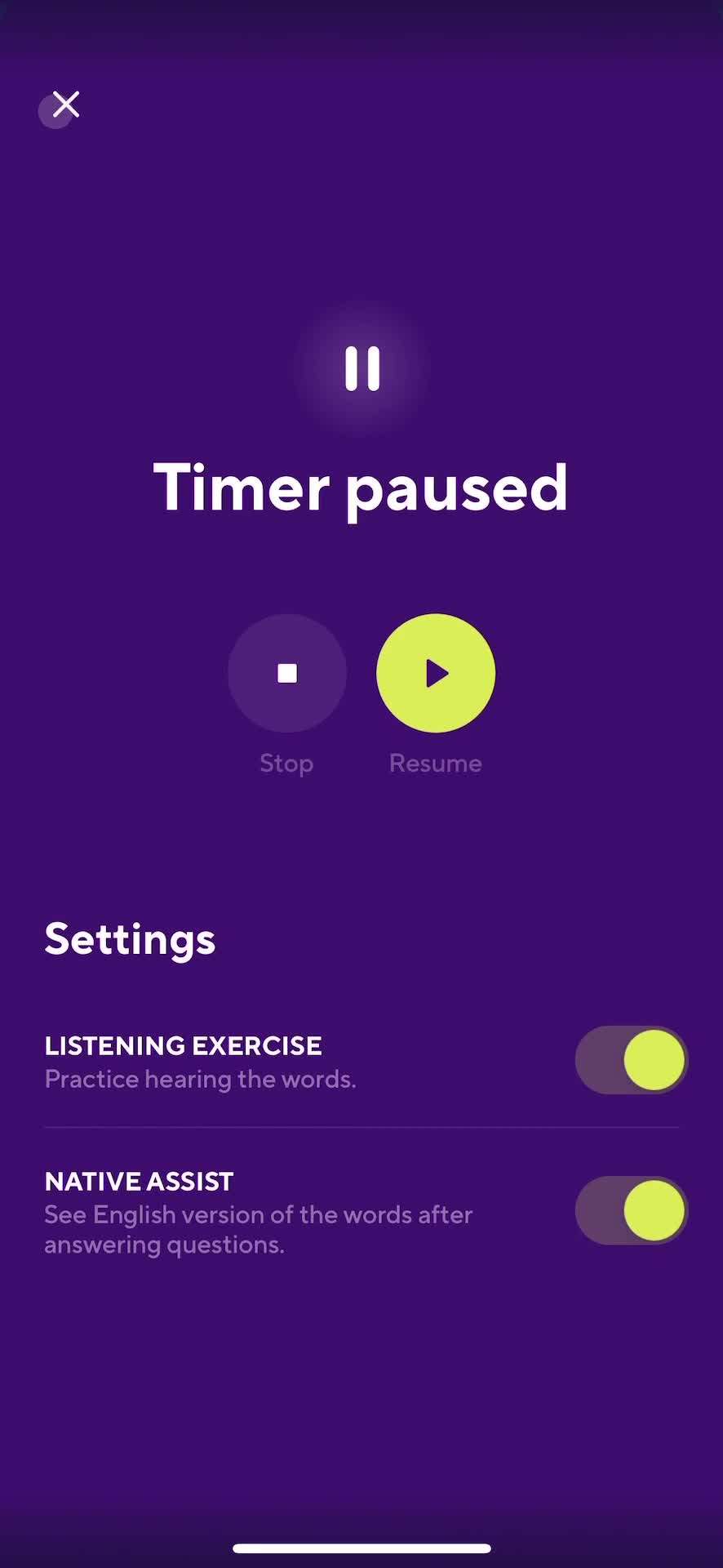 Timer paused video thumbnail