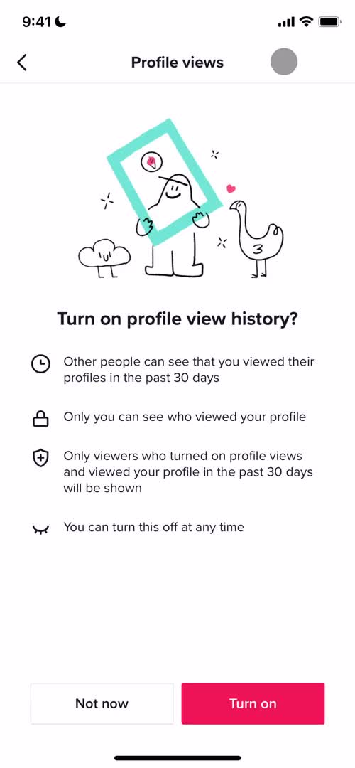 Updating your profile screenshot