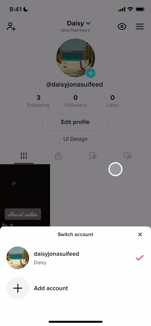 Updating your profile on TikTok video thumbnail