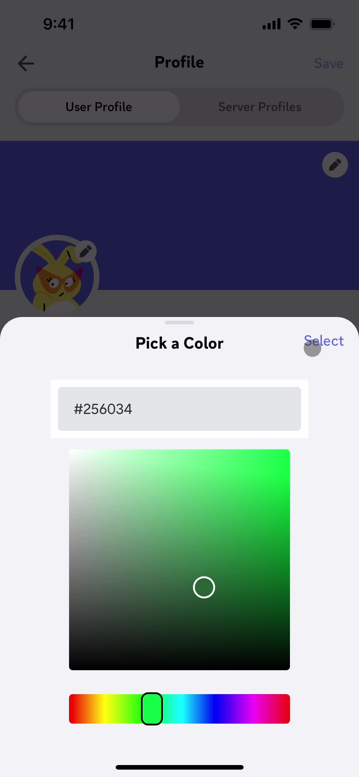 Set colors video thumbnail