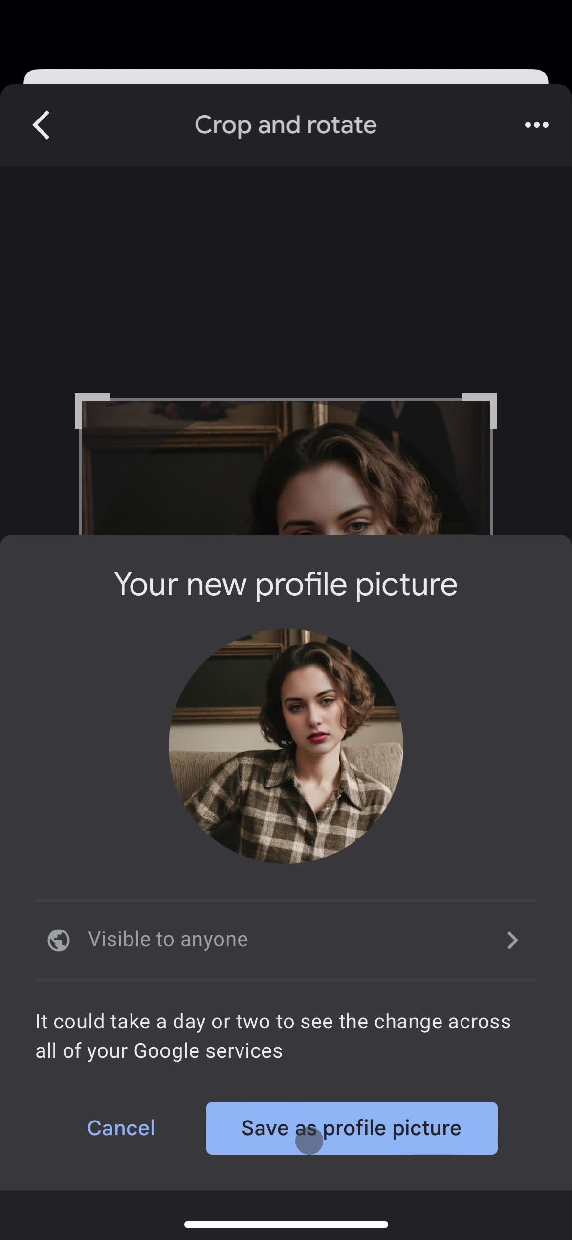 Updating your profile screenshot