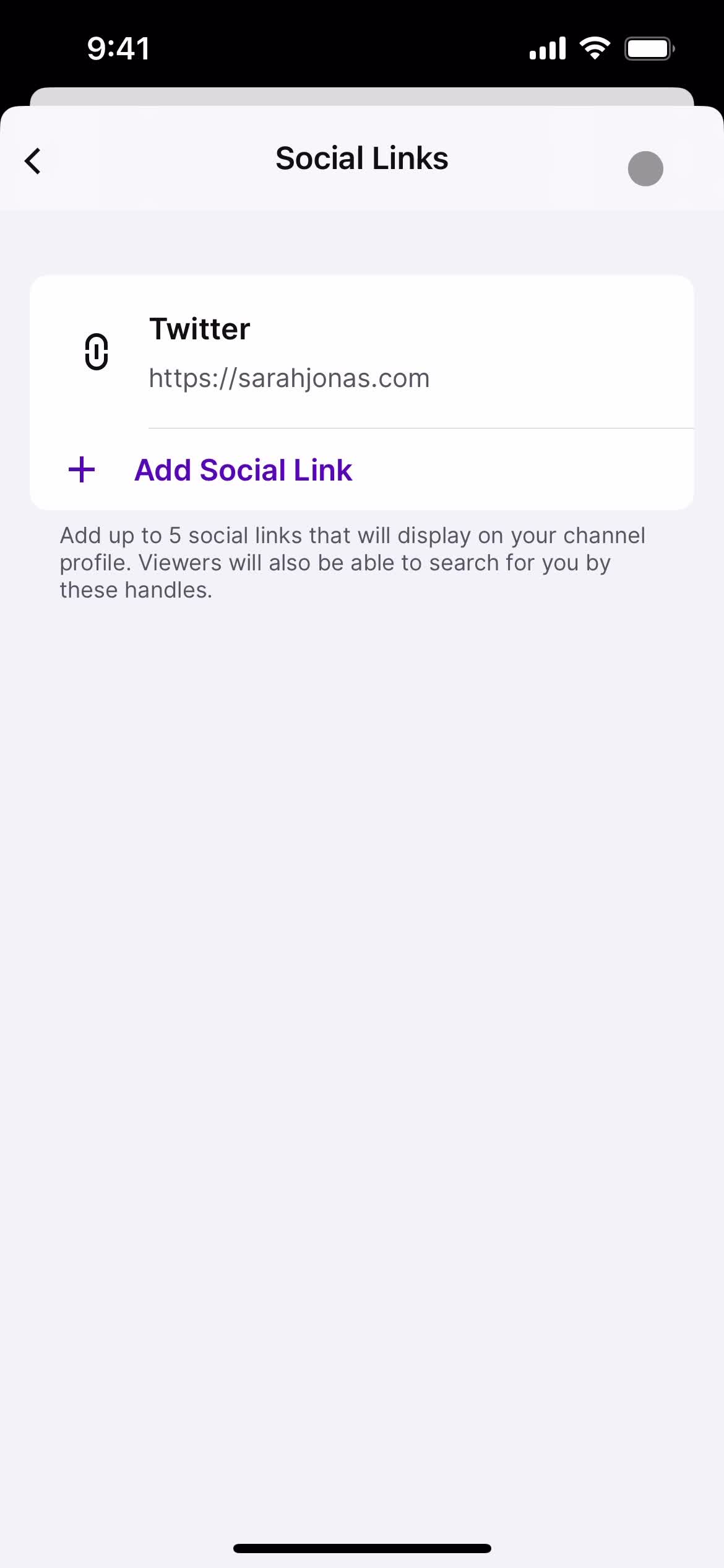 Updating your profile on Twitch video thumbnail