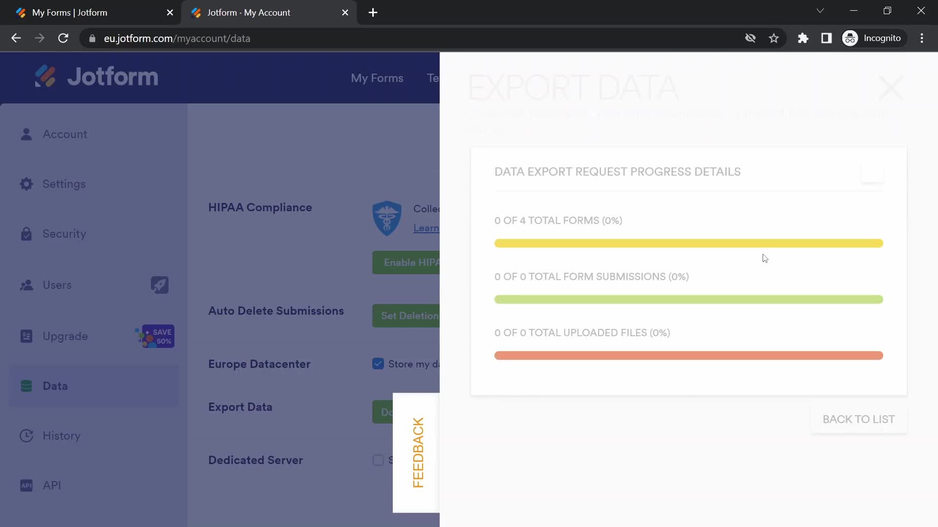 Exporting data on Jotform video thumbnail