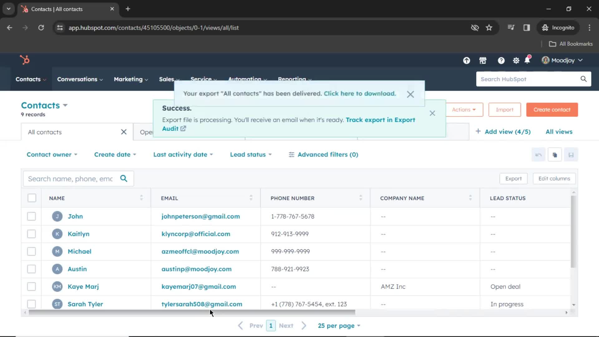 Exporting data on HubSpot CRM video thumbnail