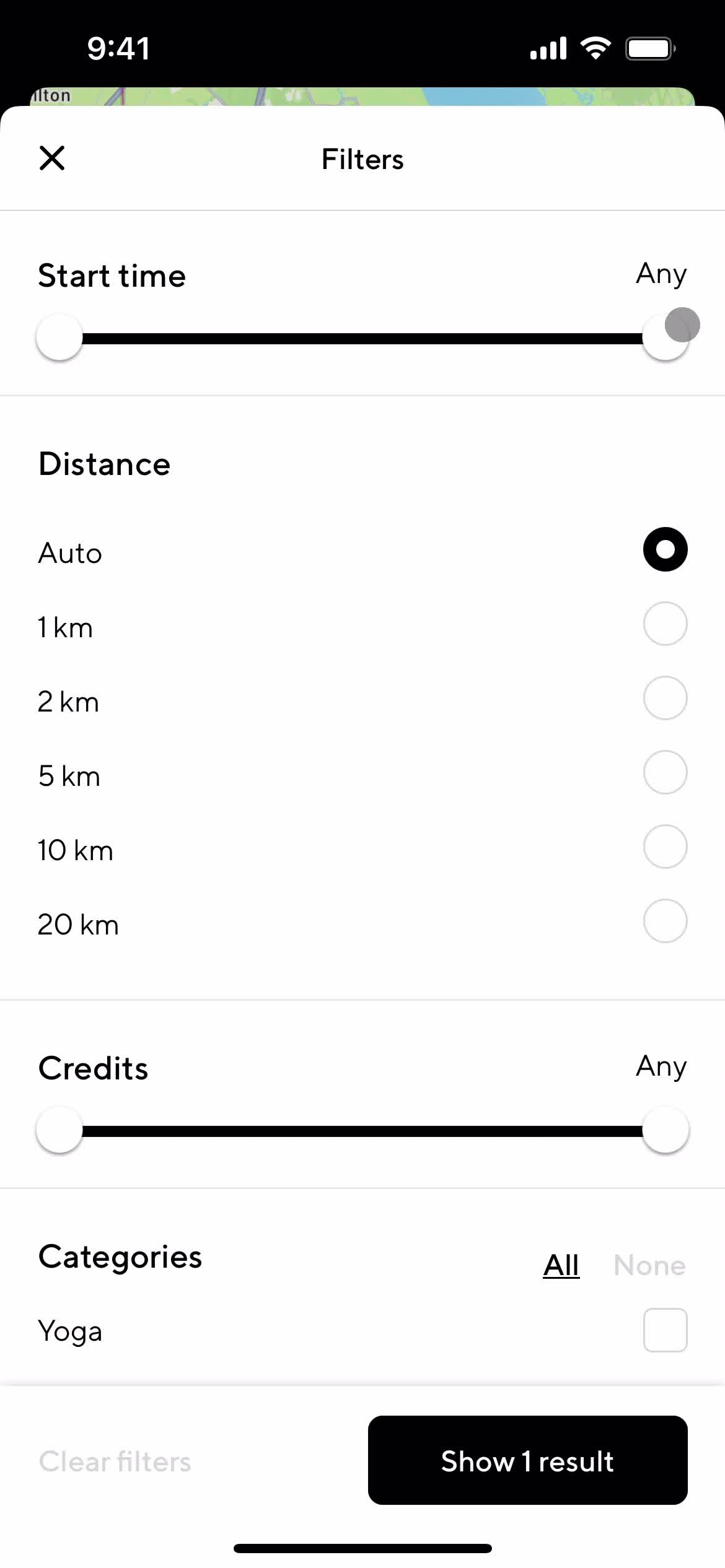 Filtering and sorting screenshot