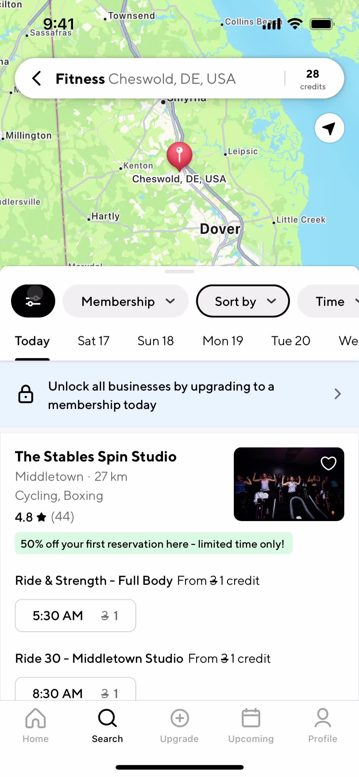 Filtering and sorting screenshot