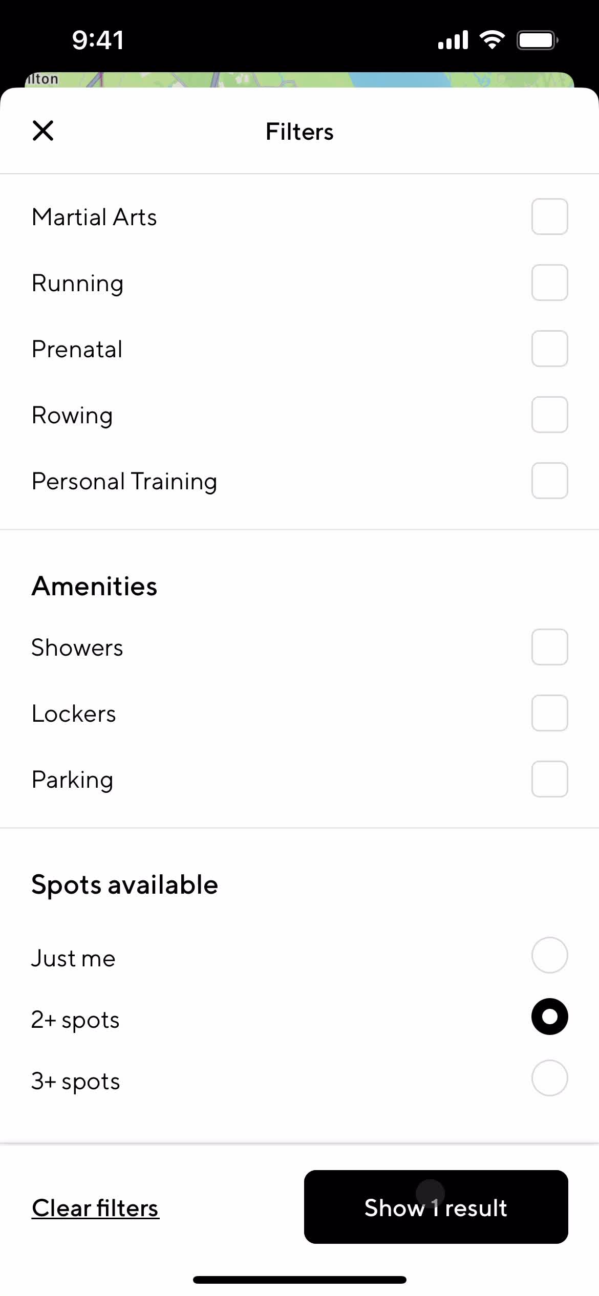 Filtering and sorting screenshot