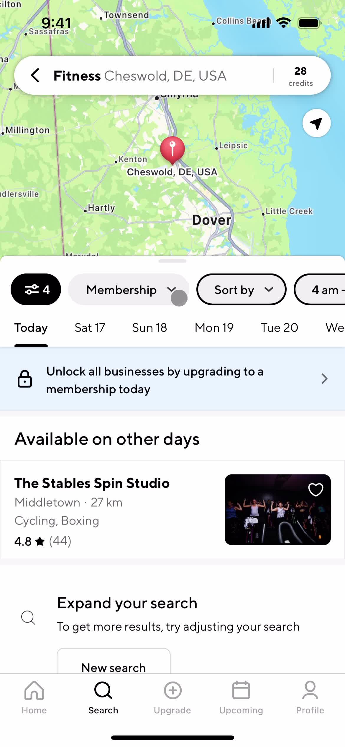 Filtering and sorting screenshot