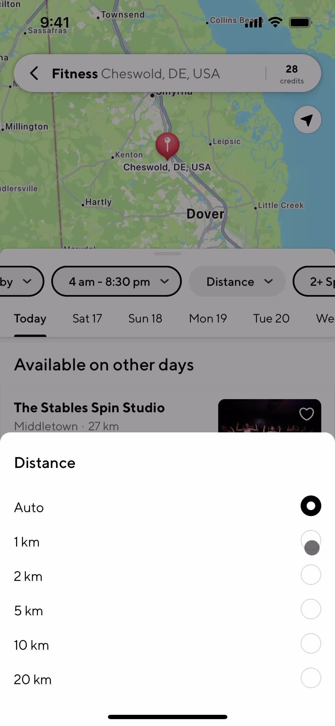 Filtering and sorting screenshot