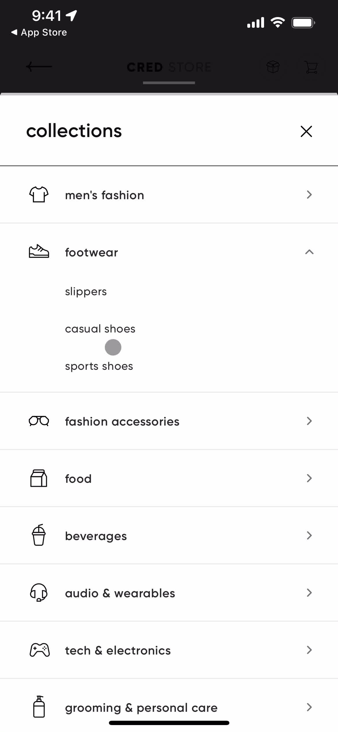 Filtering and sorting screenshot