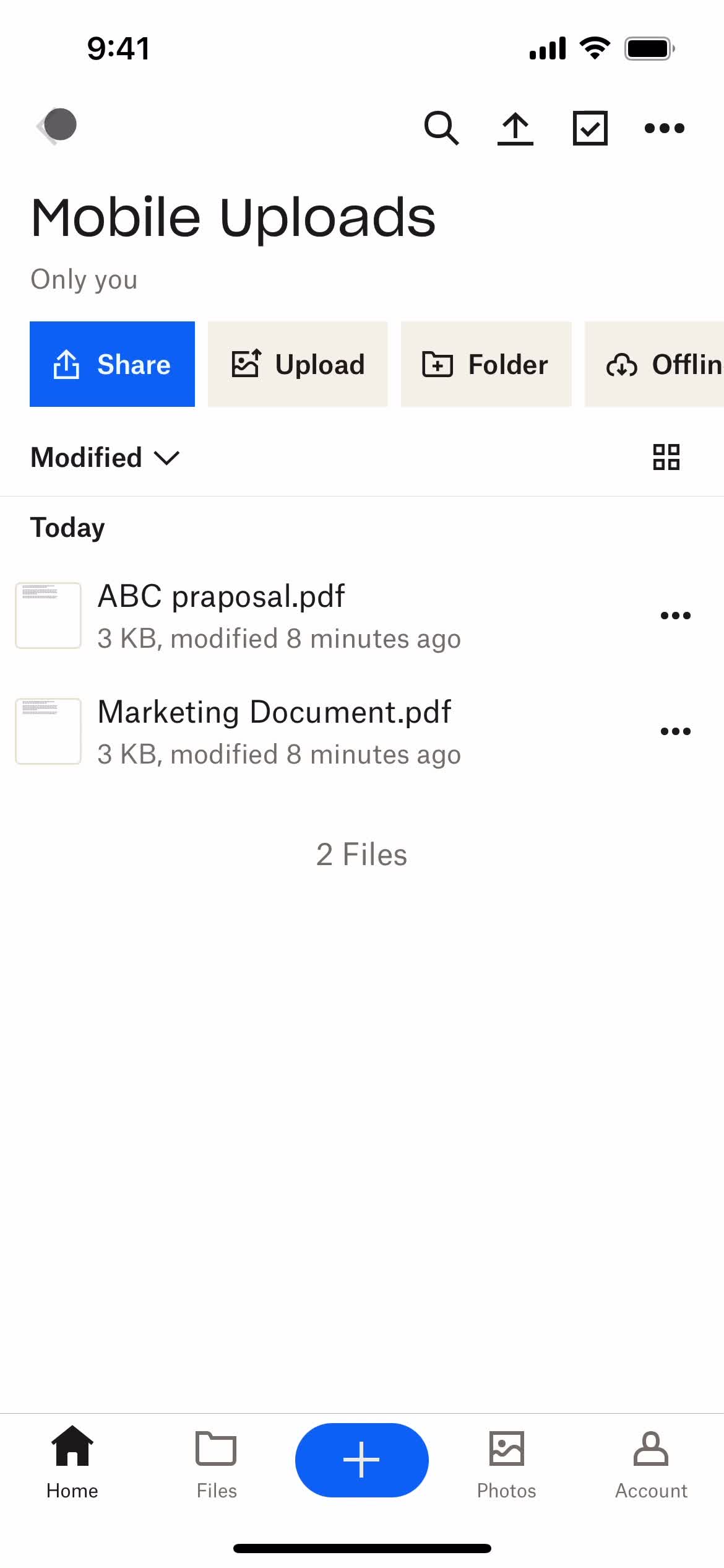 Filtering screenshot