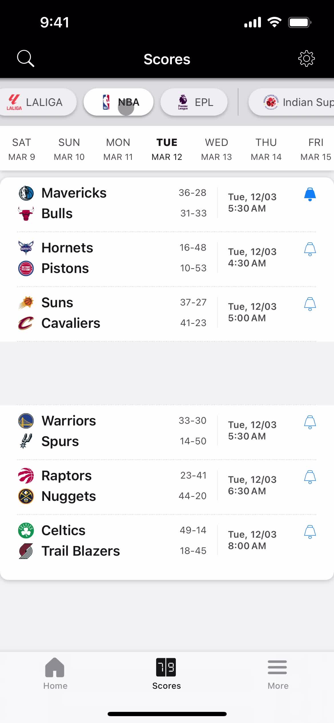 Filtering and sorting on ESPN video thumbnail