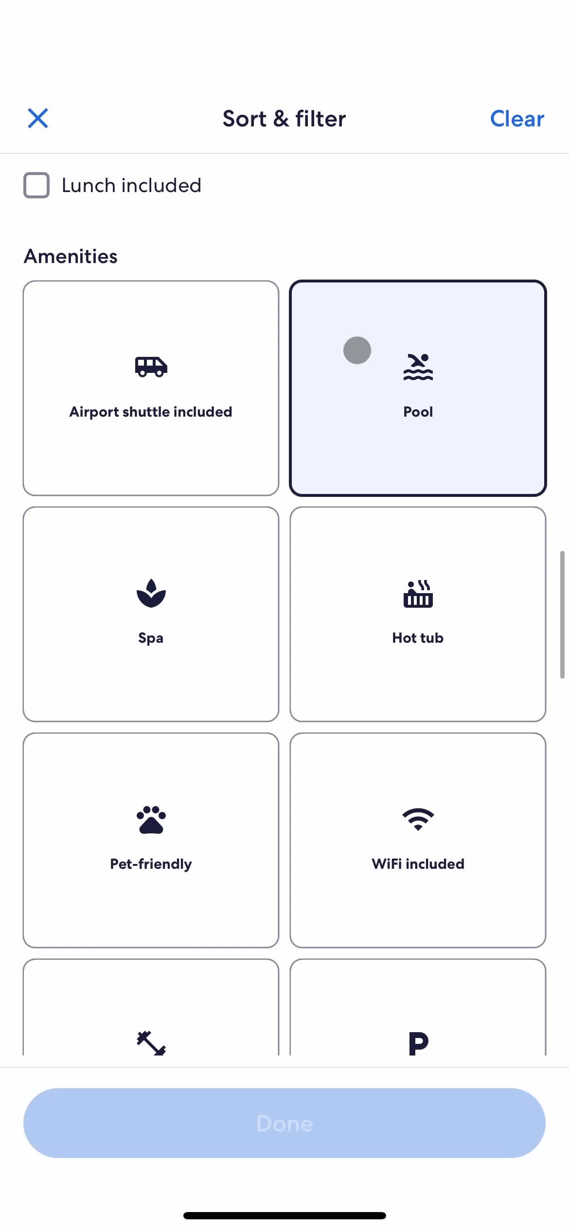 Filtering and sorting screenshot