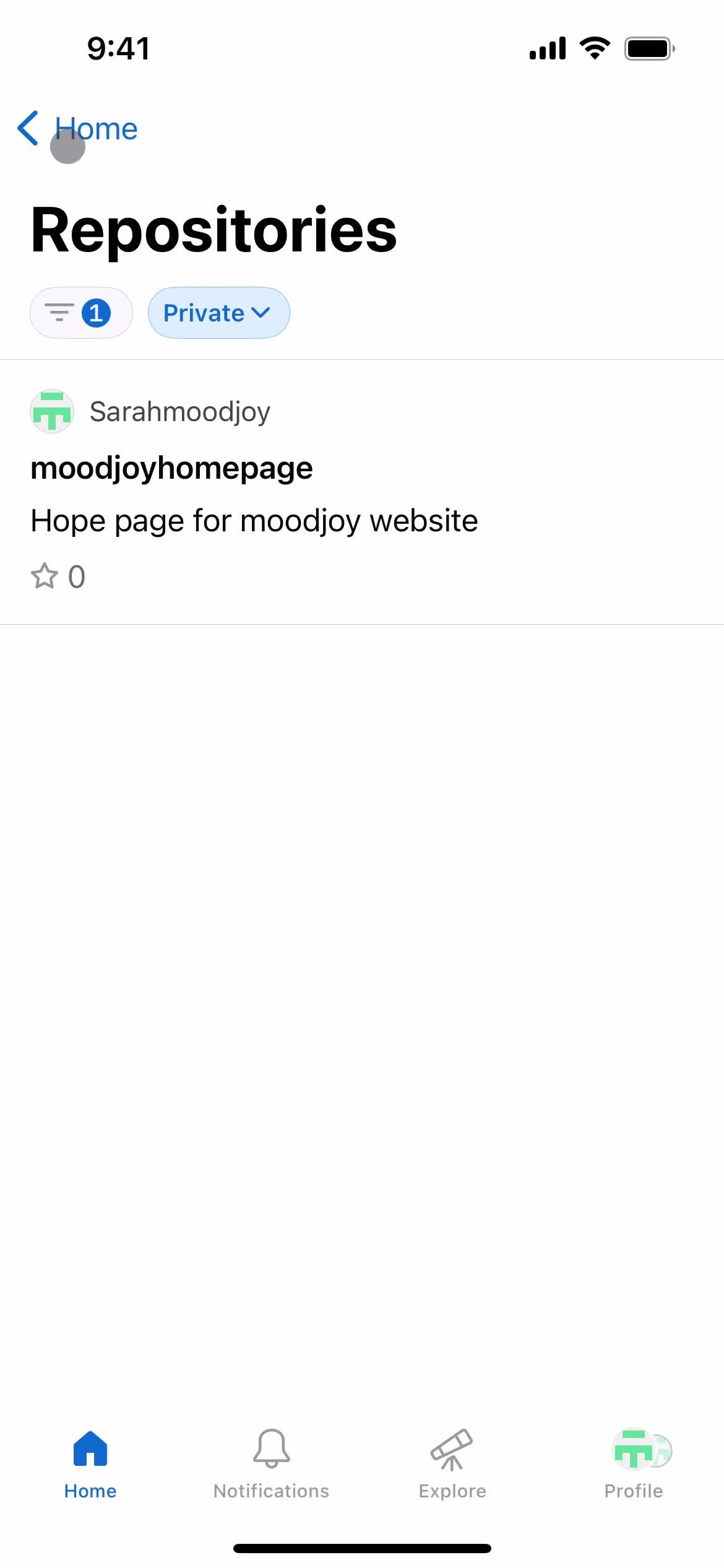 Filtering and sorting screenshot