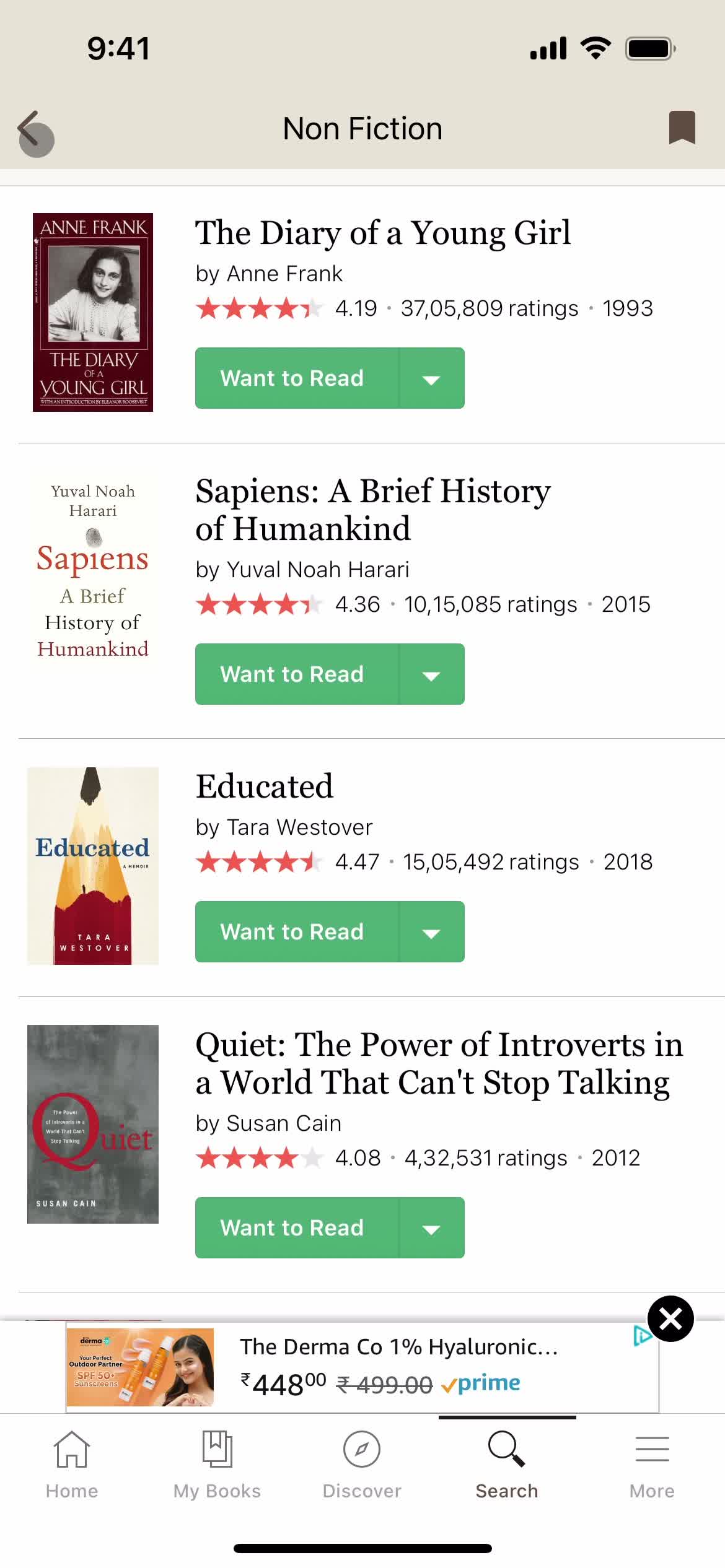 Filtering and sorting screenshot