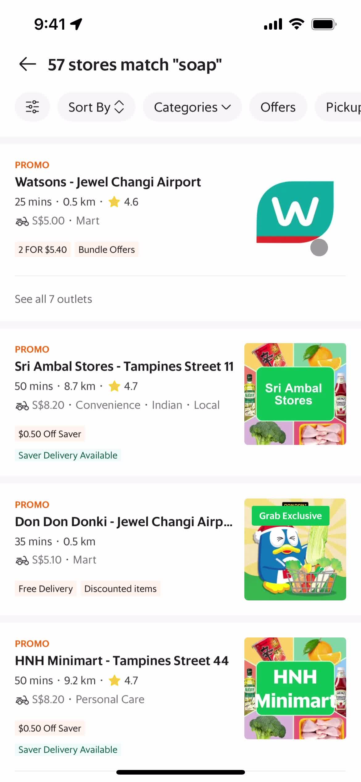 Filtering and sorting on Grab video thumbnail
