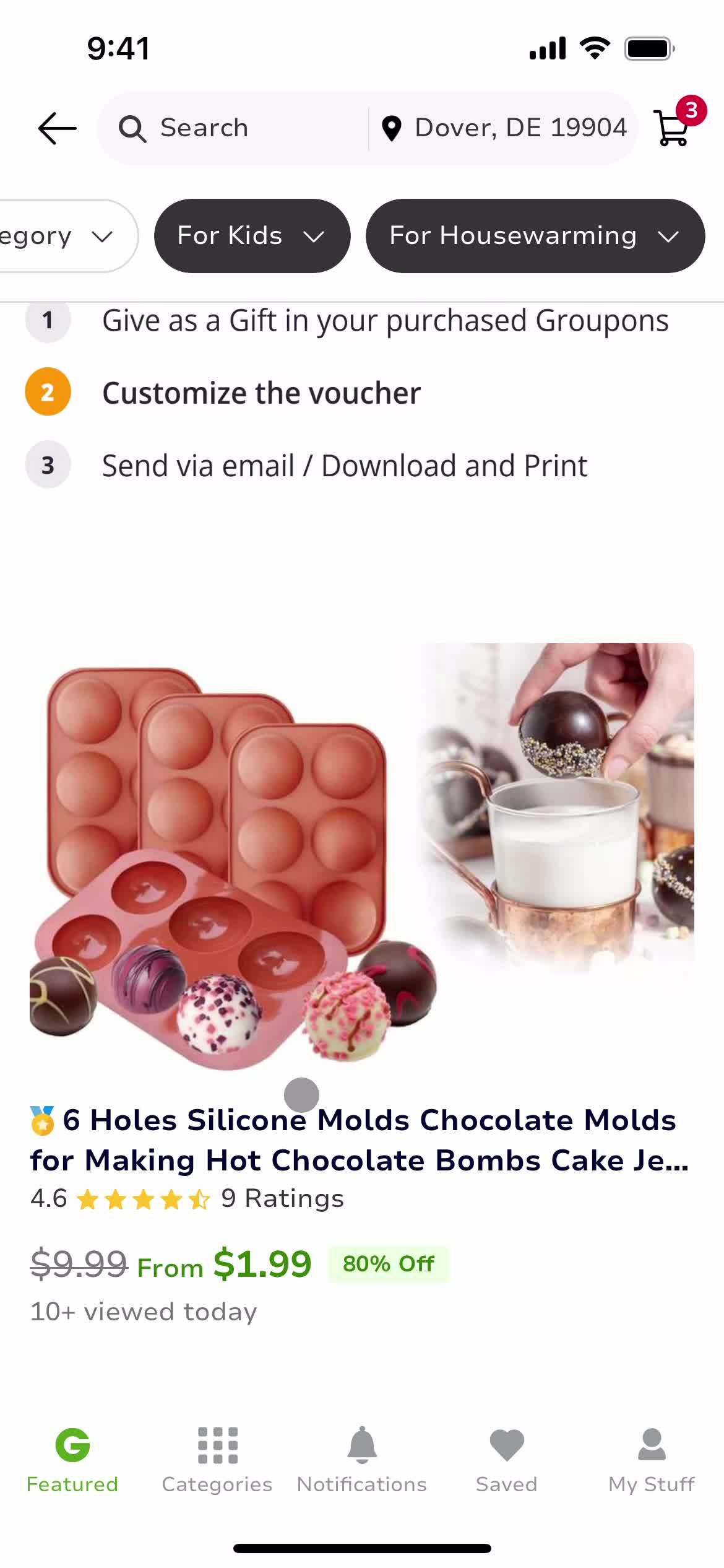 Filtering screenshot
