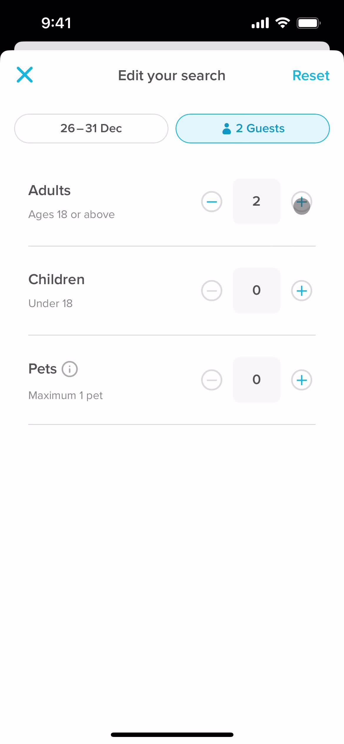 Filtering screenshot