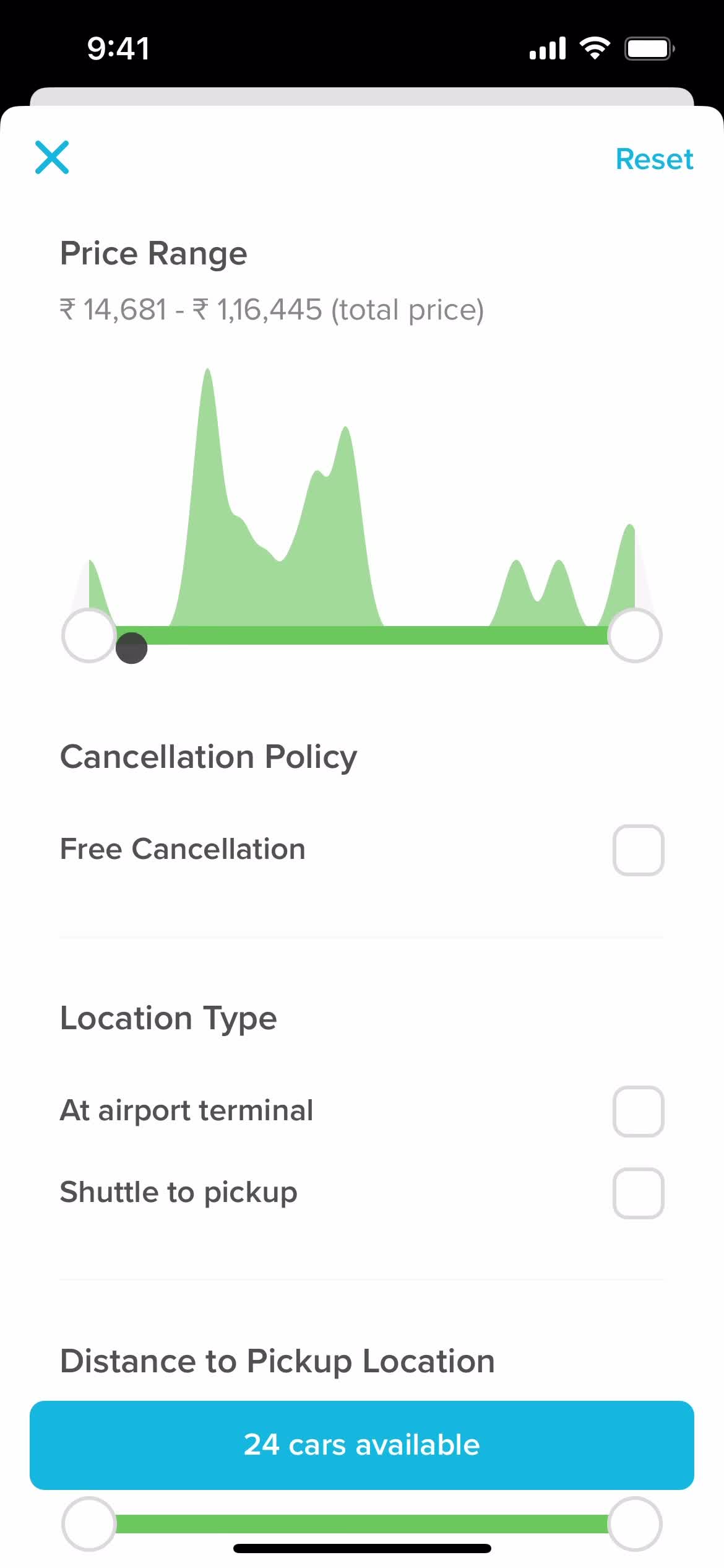 Filtering screenshot