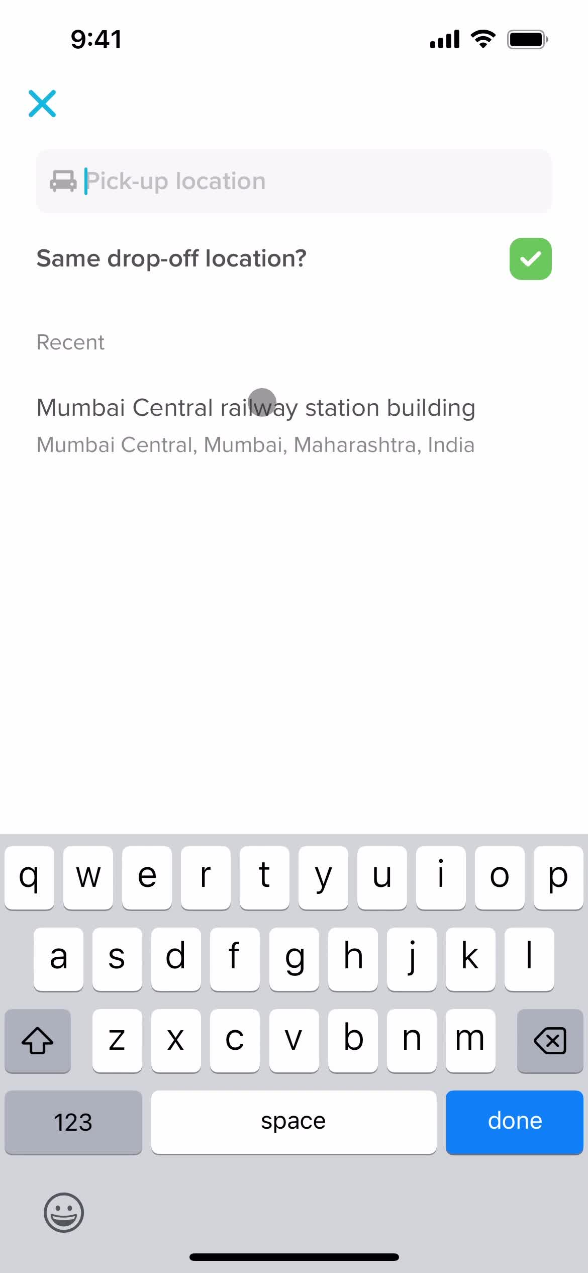 Filtering screenshot