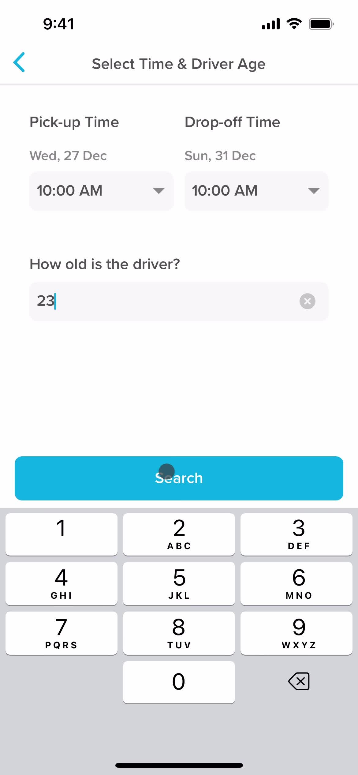 Filtering screenshot