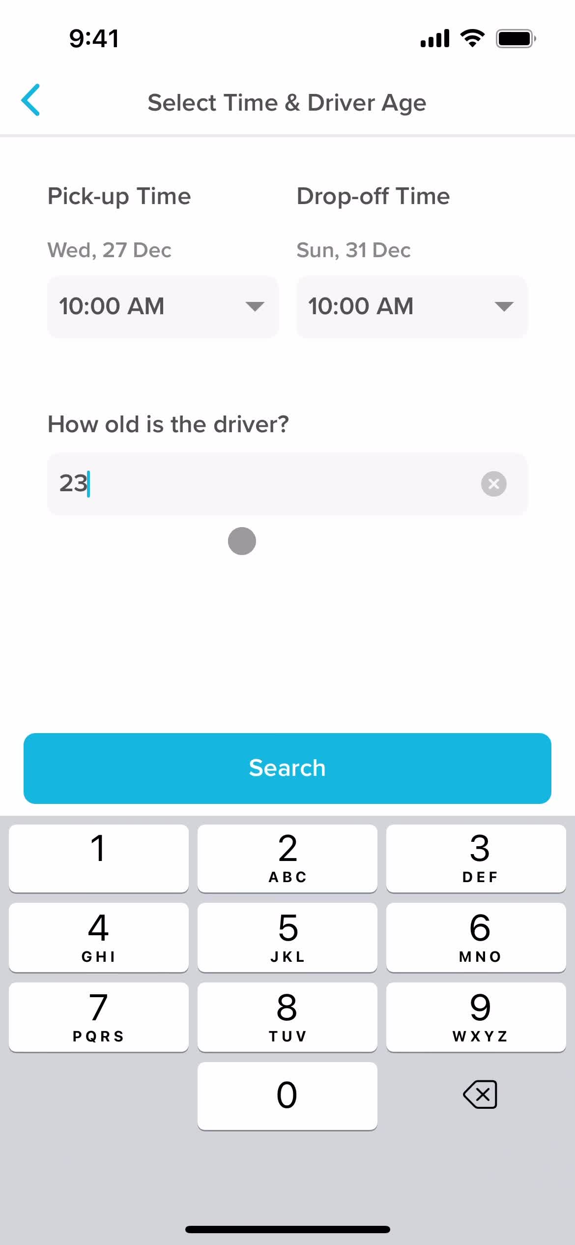 Filtering screenshot