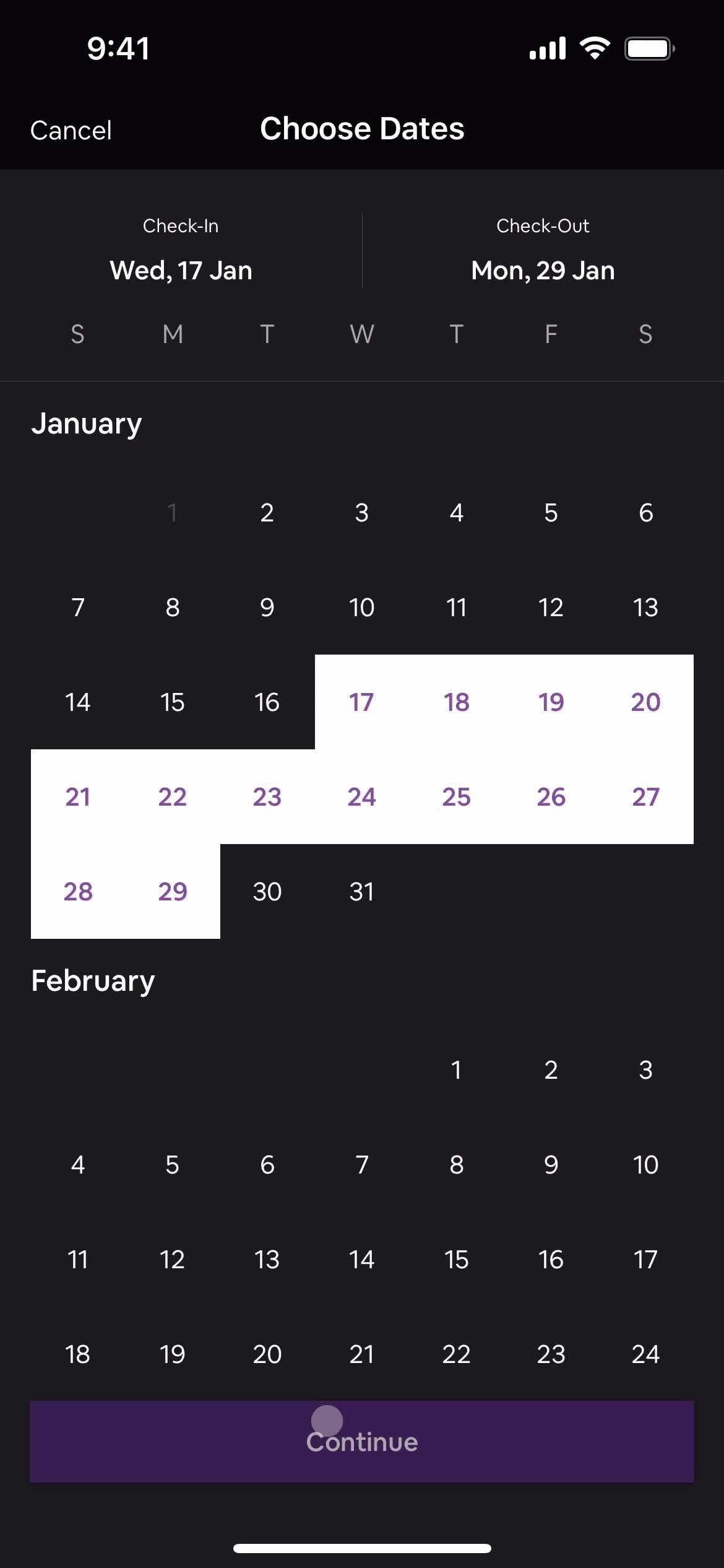 Filtering screenshot