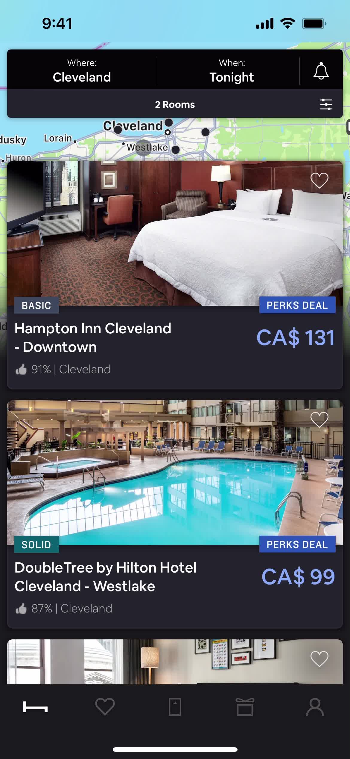 Filtering screenshot