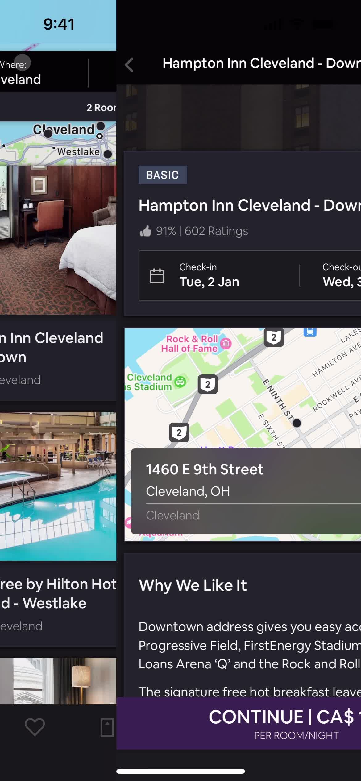 Filtering screenshot