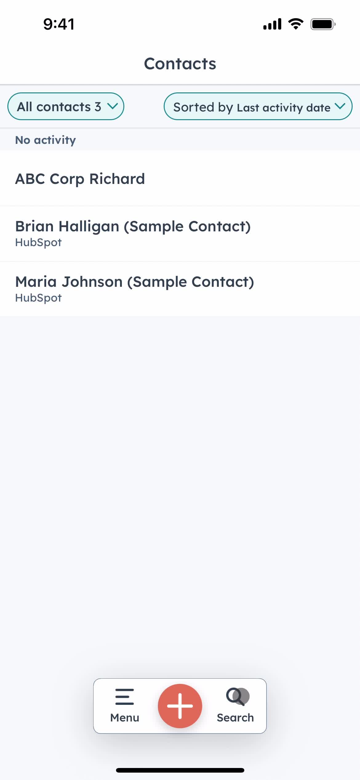 Filtering and sorting screenshot
