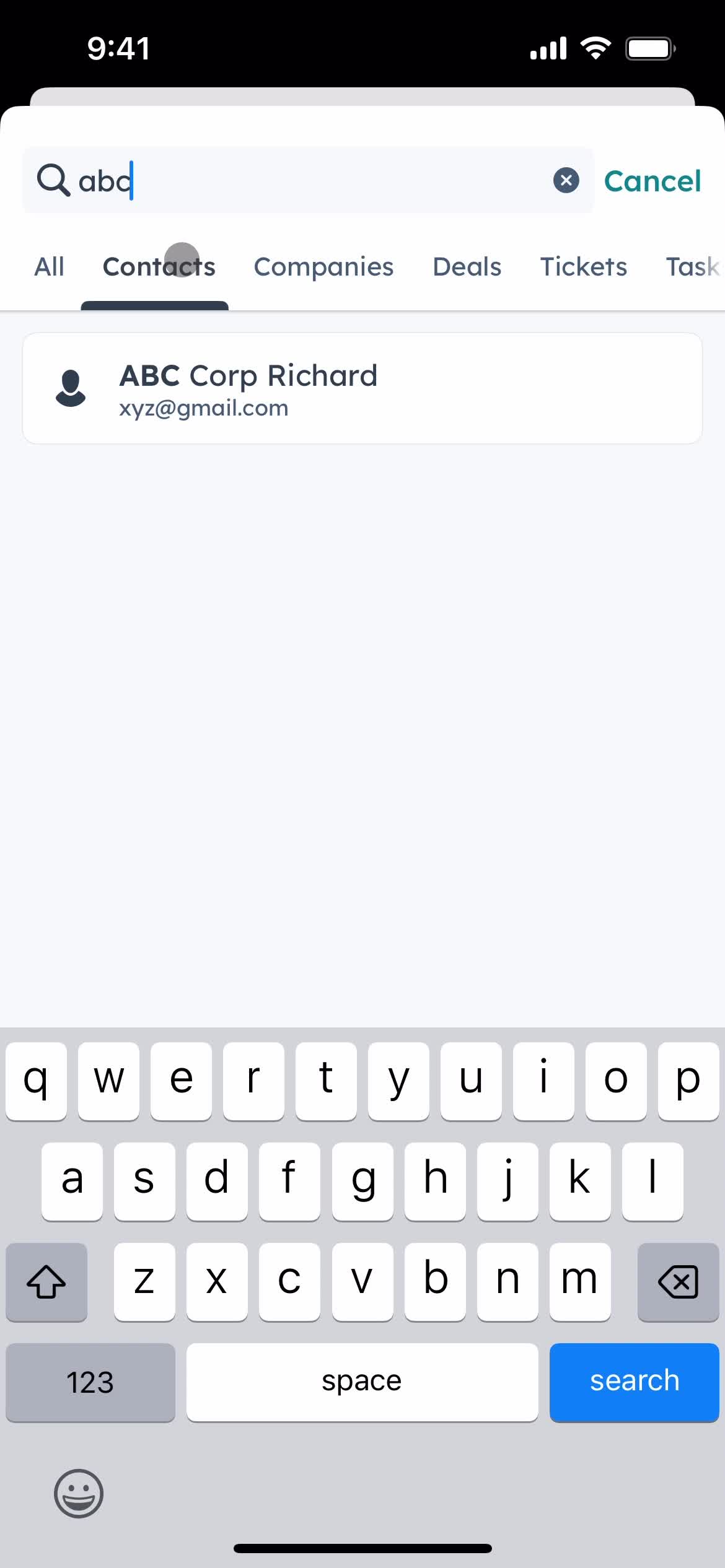 Filtering and sorting screenshot