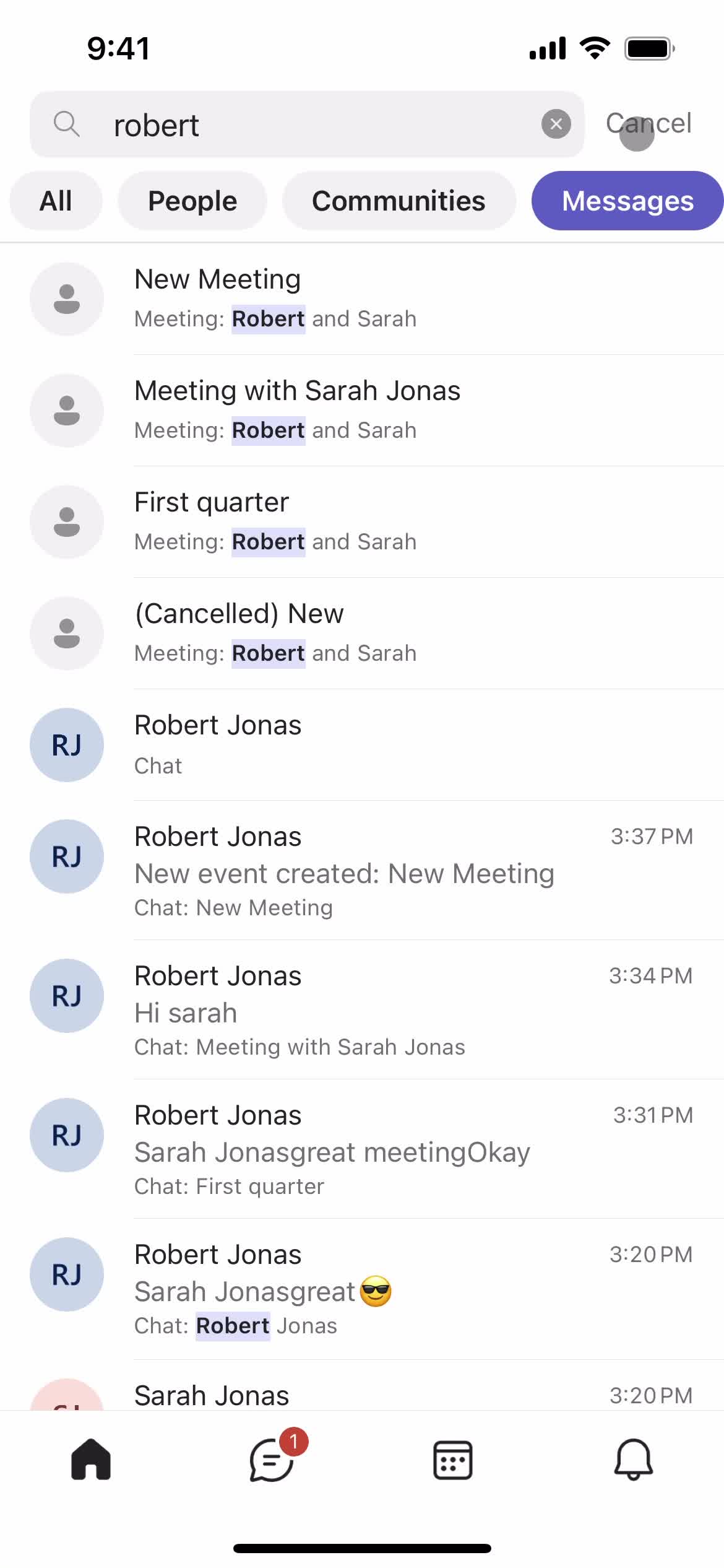 Filtering and sorting screenshot