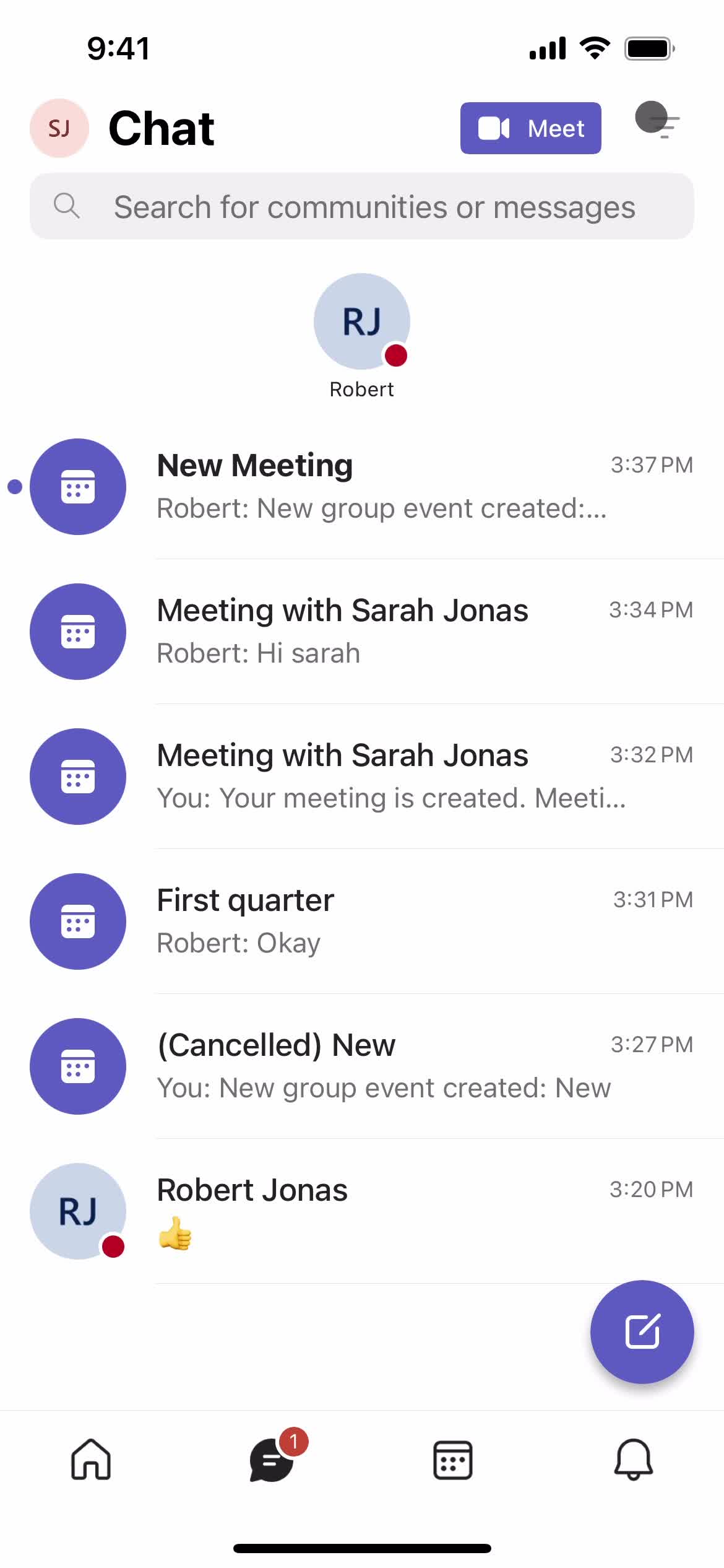 Filtering and sorting screenshot
